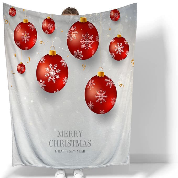 Cobertor de flanela dupla face estilo natal cobertor de inverno grosso impresso cobertor de sofá personalizado