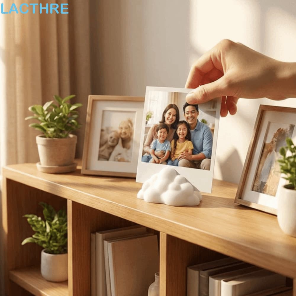 LACTHRE 6 Pcs Clipes De Fotos Suportes Minimalistas Em Formato De Nuvem Impressos 3D Mini Porta-Retratos Multiuso