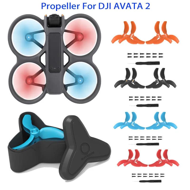 4 peças de hélices Avata 2 3032S, peças de reposição para hélices, acessórios para drone DJI Avata 2, acessórios para câ