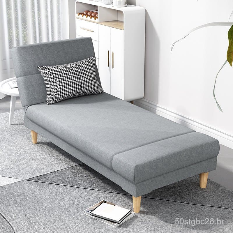 Sofá-cama pequeno para aluguel, espreguiçadeira para varanda, sofá de beleza, sofá-cama dobrável, uso duplo para apartam