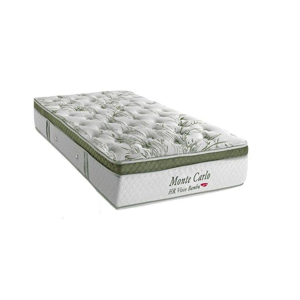 Colchão Solteiro Espuma Viscoelástico Visco Molas Ensacadas MasterPocket Monte Carlo Euro Pillow (78x188x33) - Herval