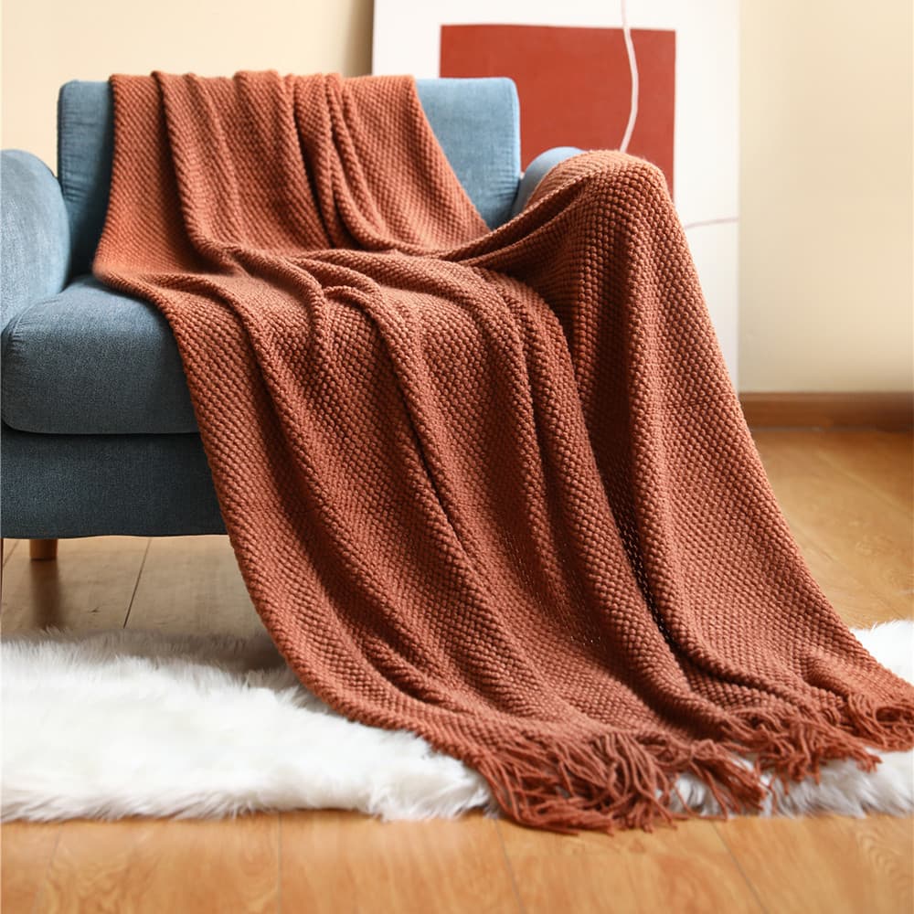 Manta para sofá, manta decorativa, manta de malha com padrão de abacaxi, manta para dormir no escritório, manta para ar 