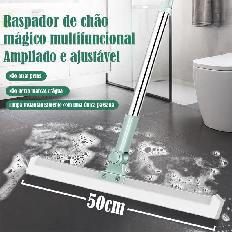 Rodo de Silicone Para Limpeza de Piso Vidros Gancho Com Secos e Molhados Uso Duplo Vassoura Mágica