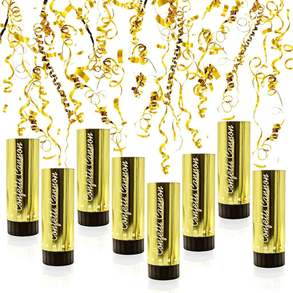 8 peças de confete dourado para decorações de festas