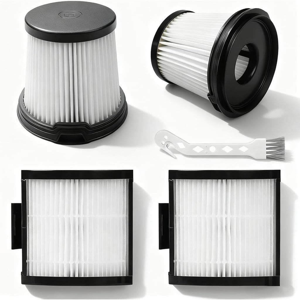 Filtros HEPA e de poeira pré-motor para aspirador Shark Detect Pro em fundo branco