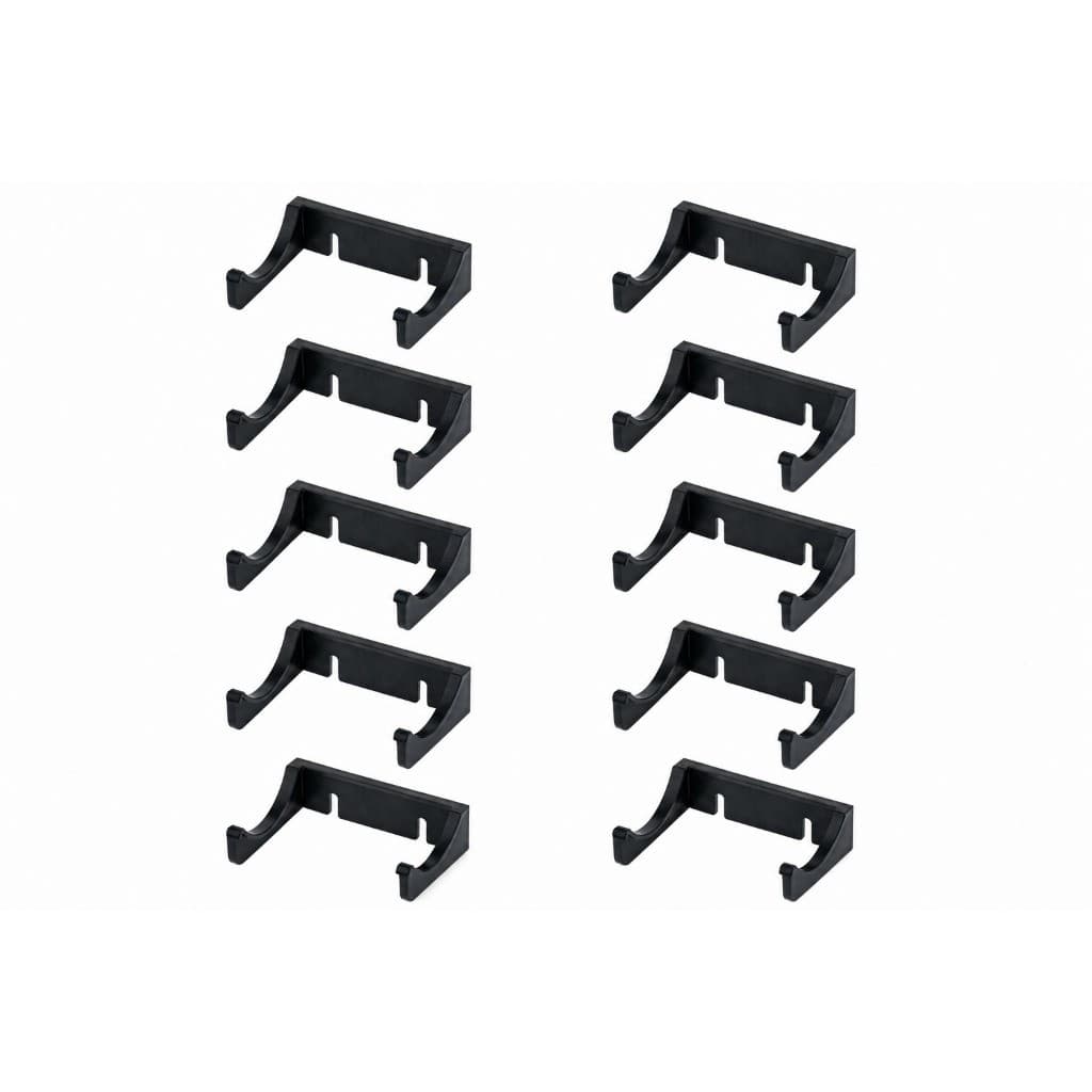 Kit 10 suportes parede pretos adega suspensa