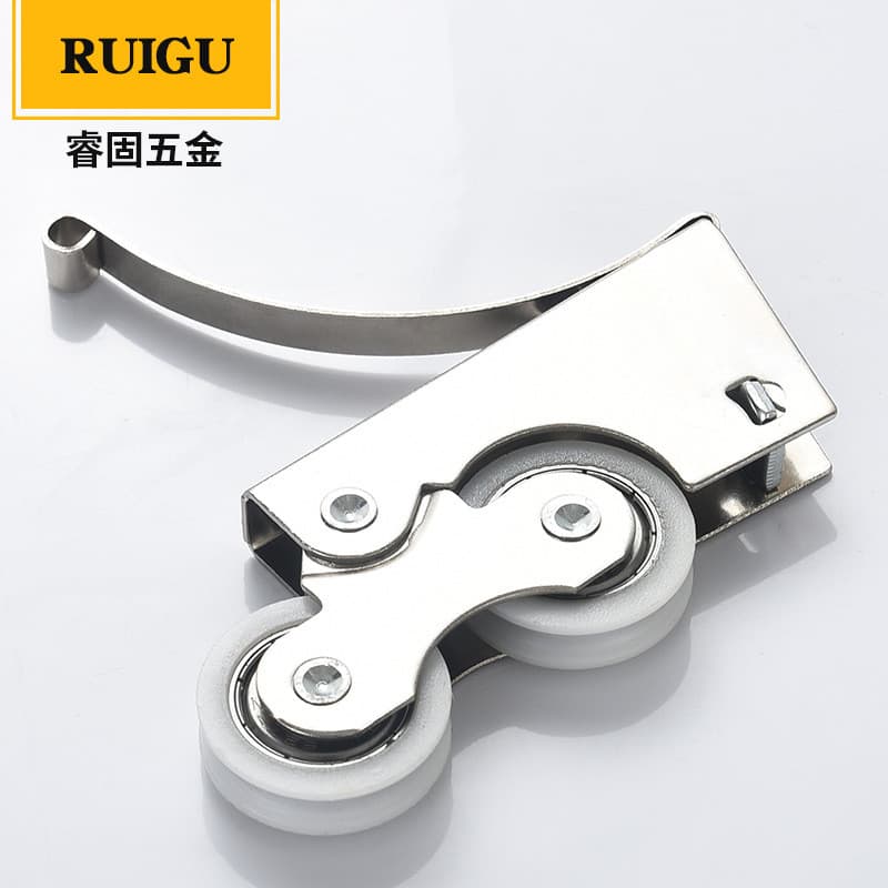 Roda dupla côncava para porta deslizante com rolamento Silent 608, roda para porta deslizante de guarda-roupa, roda susp
