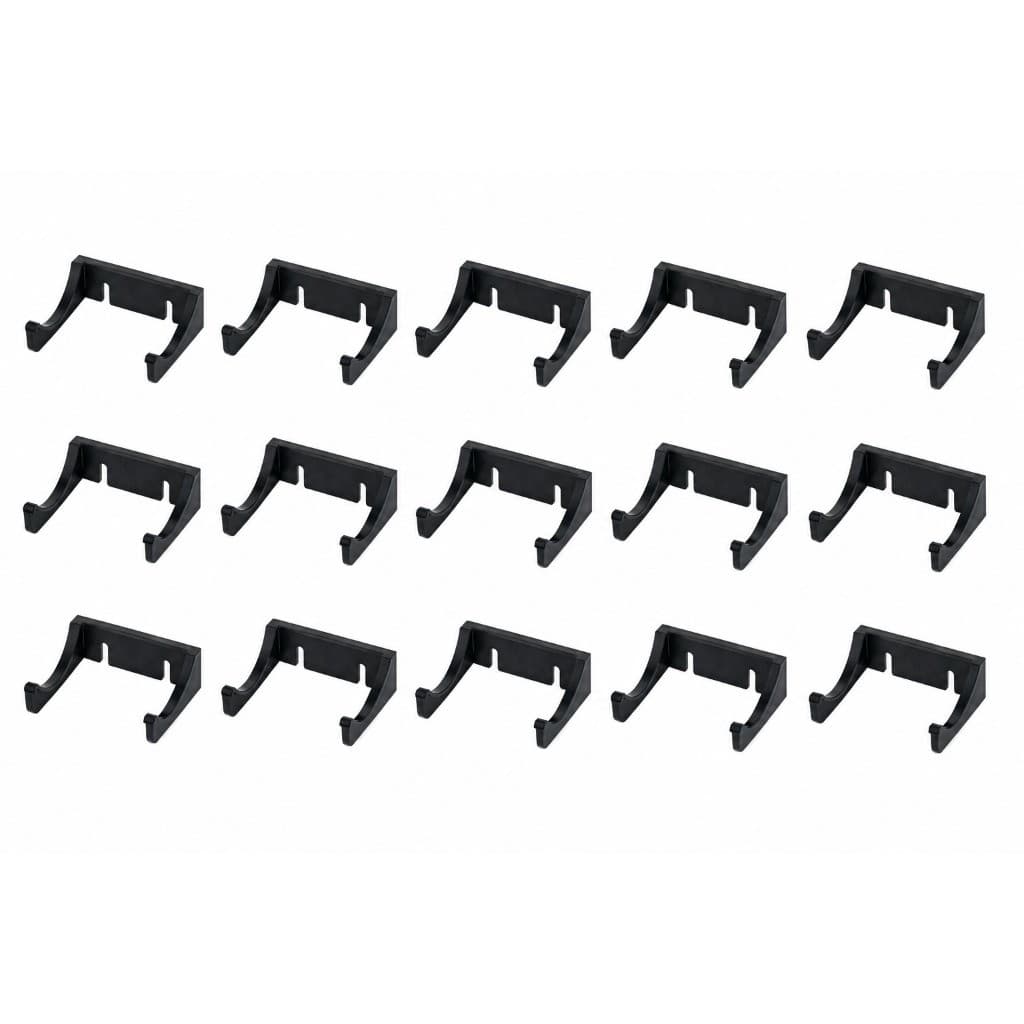Kit de 15 suportes de parede pretos para vinhos e bebidas