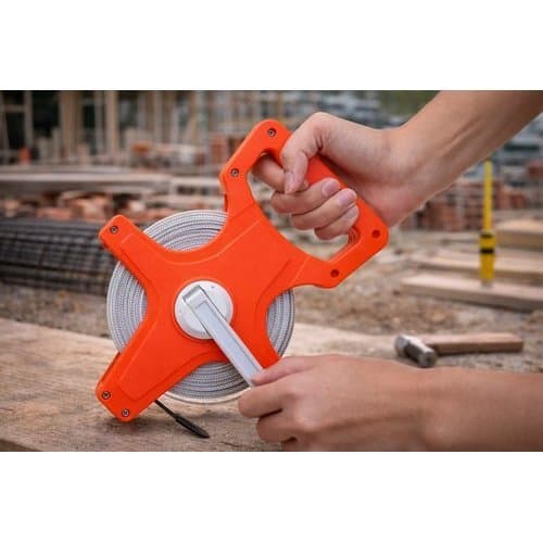 Fita Metrica 30 Metros Manivela Resistente Trava Automatica Medicao Precisa Construcao Obras Jardinagem