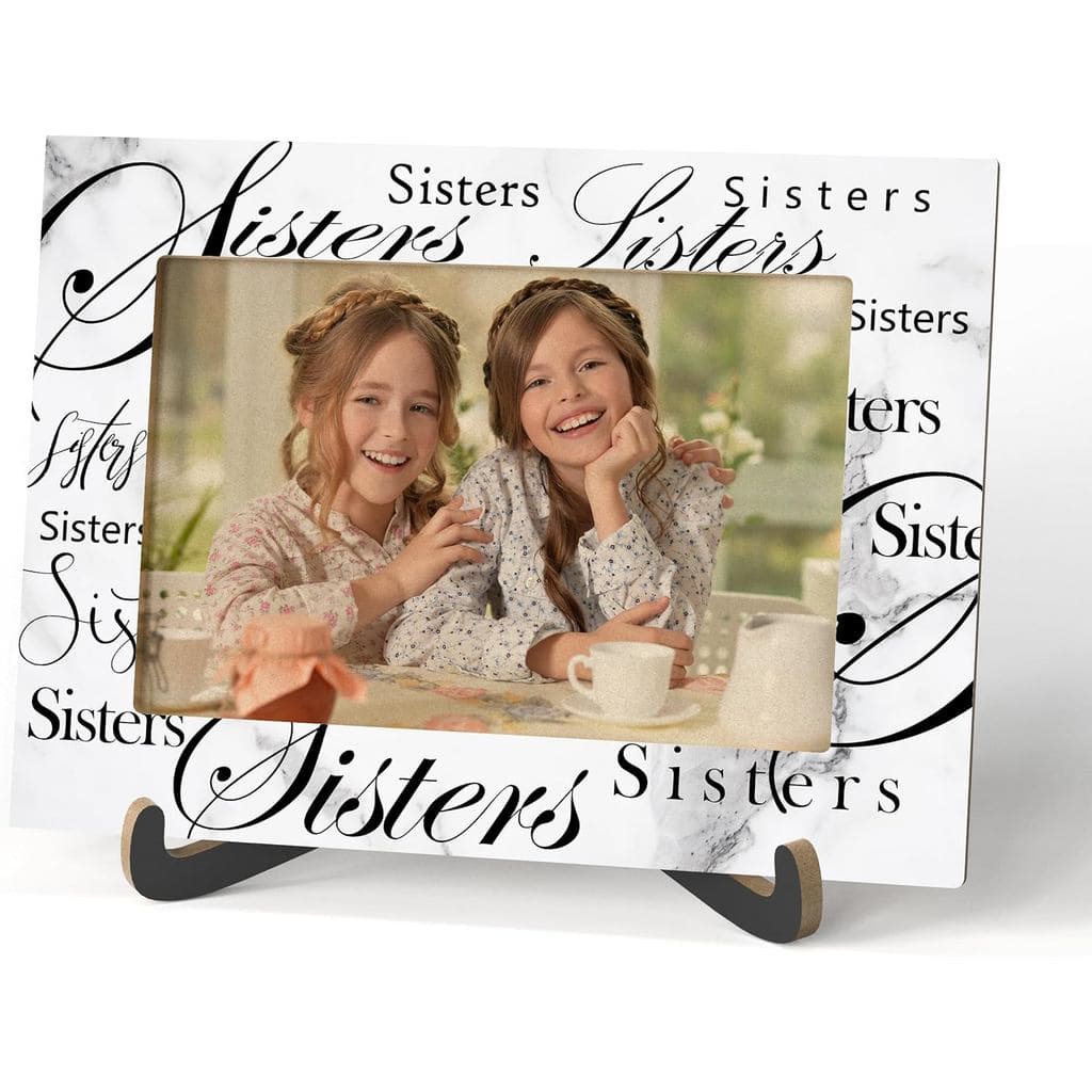 Porta-retratos para Irmãs - Melhor Porta-retratos de Madeira para Mesa com Suporte - Presentes de Aniversário, Formatura