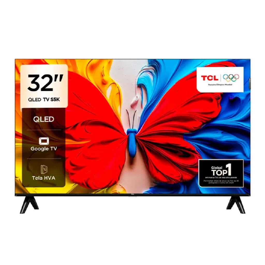 Smart TV 32'' QLED Full HD TCL com interface do Google TV