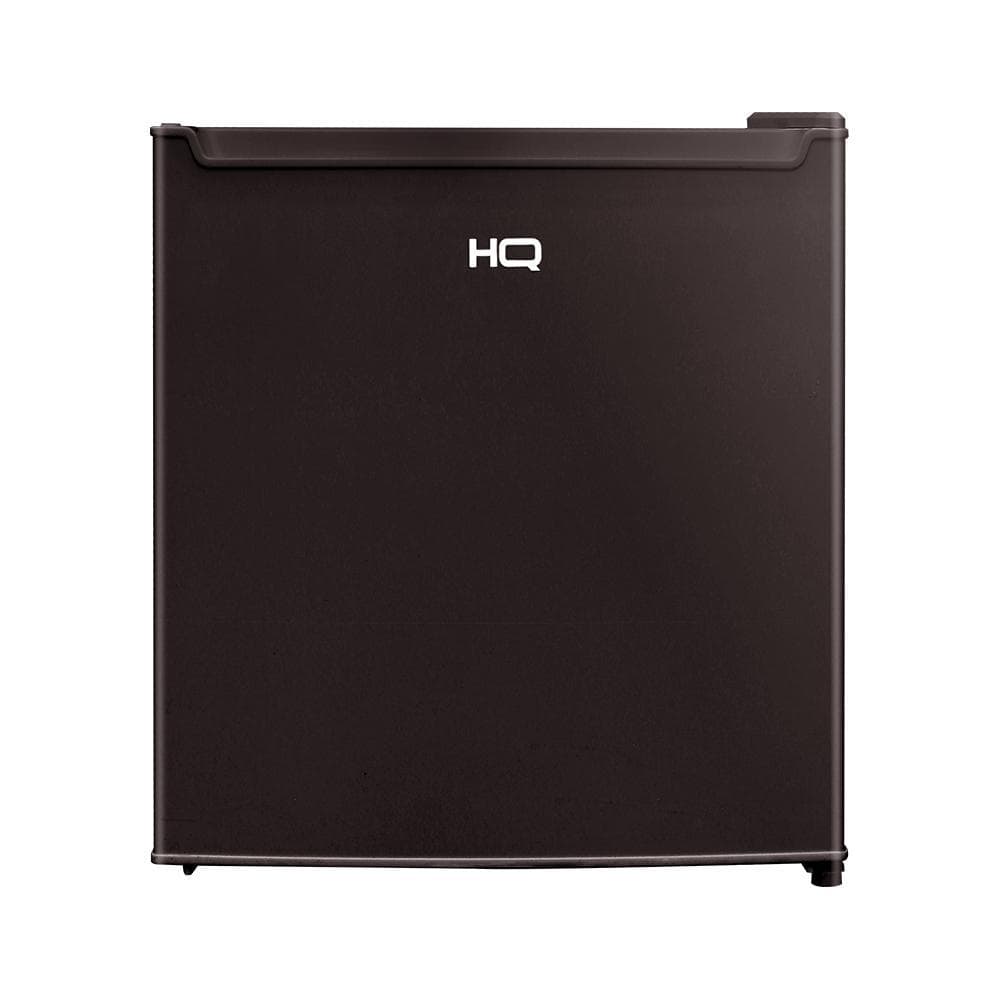 Frigobar HQ 50 Litros Preto HQ-50FB, vista lateral com fundo branco