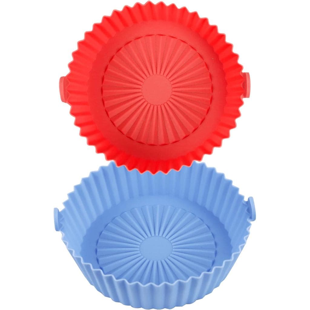 Conjunto de 2 Forros de Silicone Redondos para Air Fryer, Compatível com Air Fryer de 1-3,5 QT, Recipiente de Silicone p