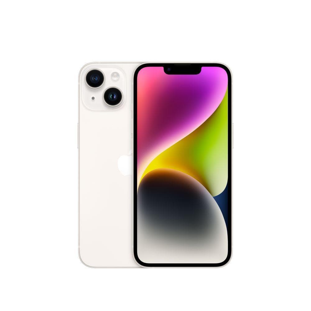 Apple iPhone 14 128GB Estelar - Imagem lateral branca