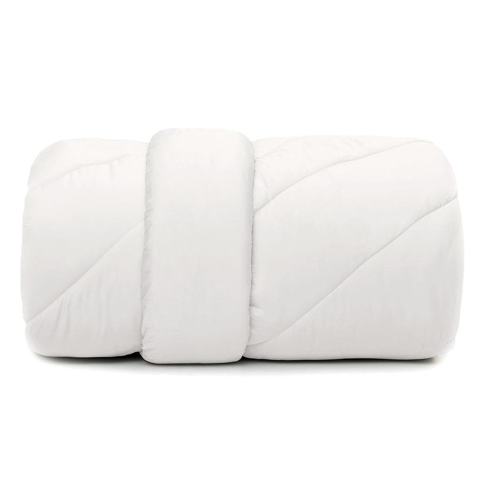 Edredom queen size branco dobrável em cetim 300 fios