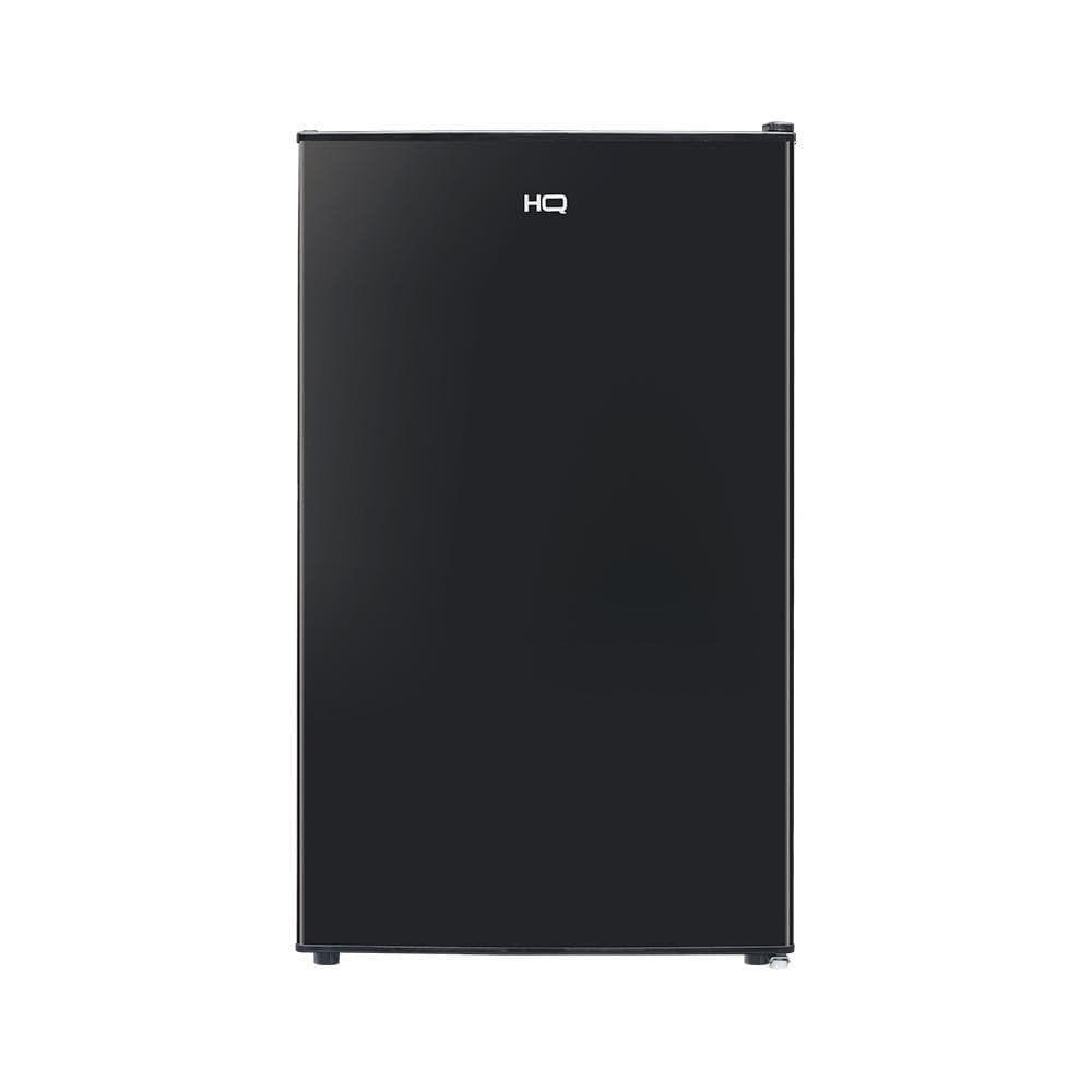 Frigobar HQ 124 Litros Preto HQ-124FB, vista frontal em fundo branco