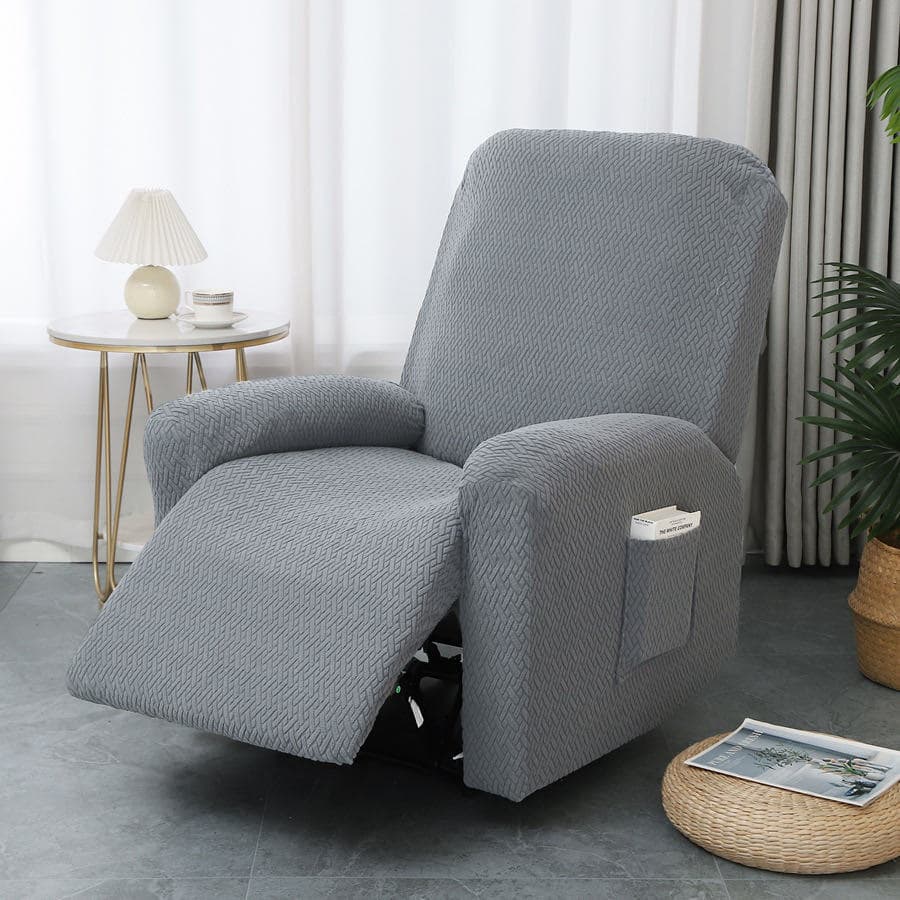 Capa De Poltrona Reclinável Elástica Universal Solteiro Fácil De Instalar Modelo T Antipelos Ideal Para Casas Com Pets