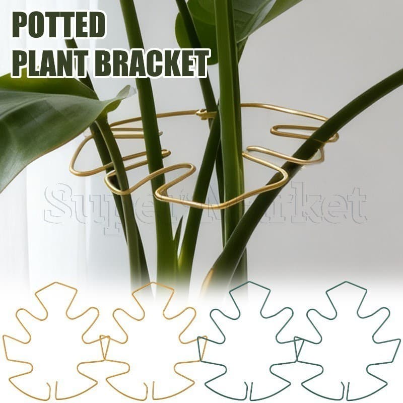 Suporte de planta em espiral dourado para vasos de jardim doméstico