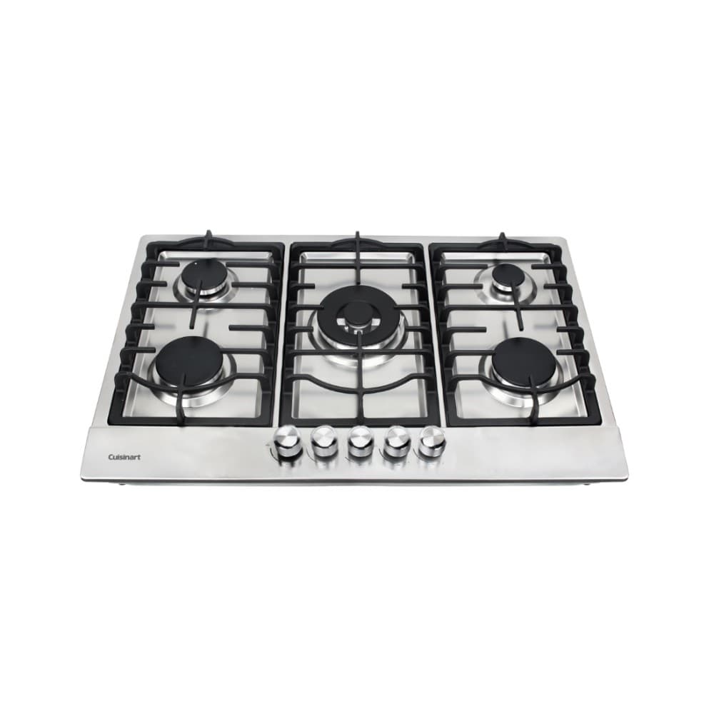 Cooktop a gás Cuisinart com cinco queimadores em aço inoxidável, 75cm, 220V