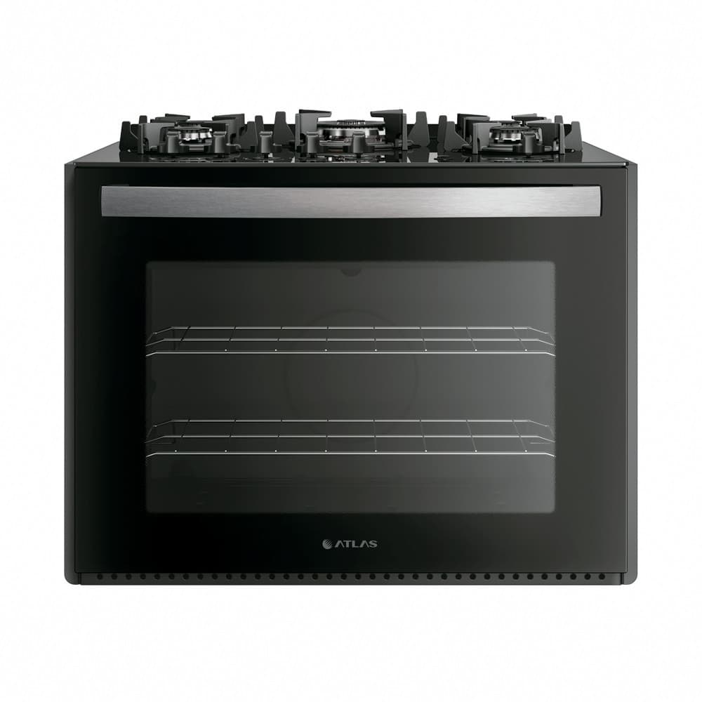Fogão de Embutir U Top 5 Bocas com Mesa de Vidro Atlas - Preto