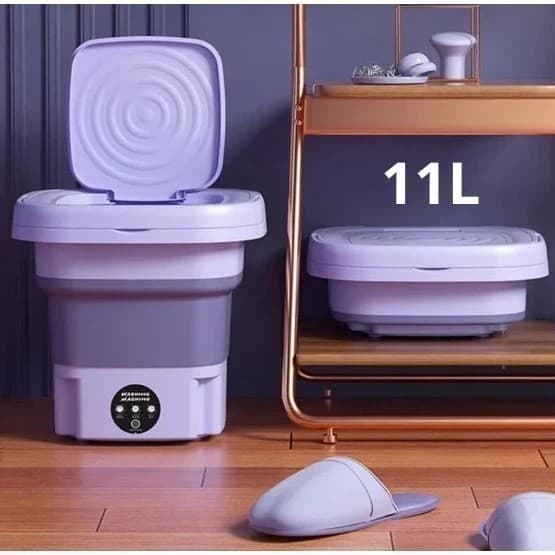 Mini máquina de lavar portátil 11L para viagens e roupas íntimas