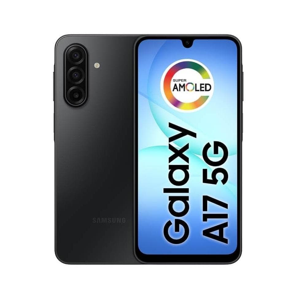 Smartphone Samsung Galaxy A17 5G, câmera tripla traseira, tela AMOLED, preto