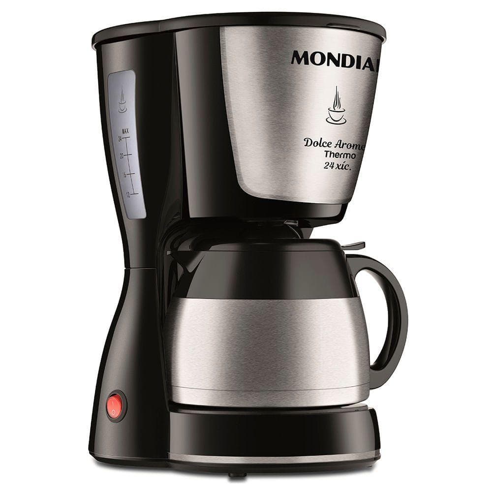 Cafeteira Elétrica Mondial Dolce Arome C-33jt-24x Cafeteira-220v-preto-inox