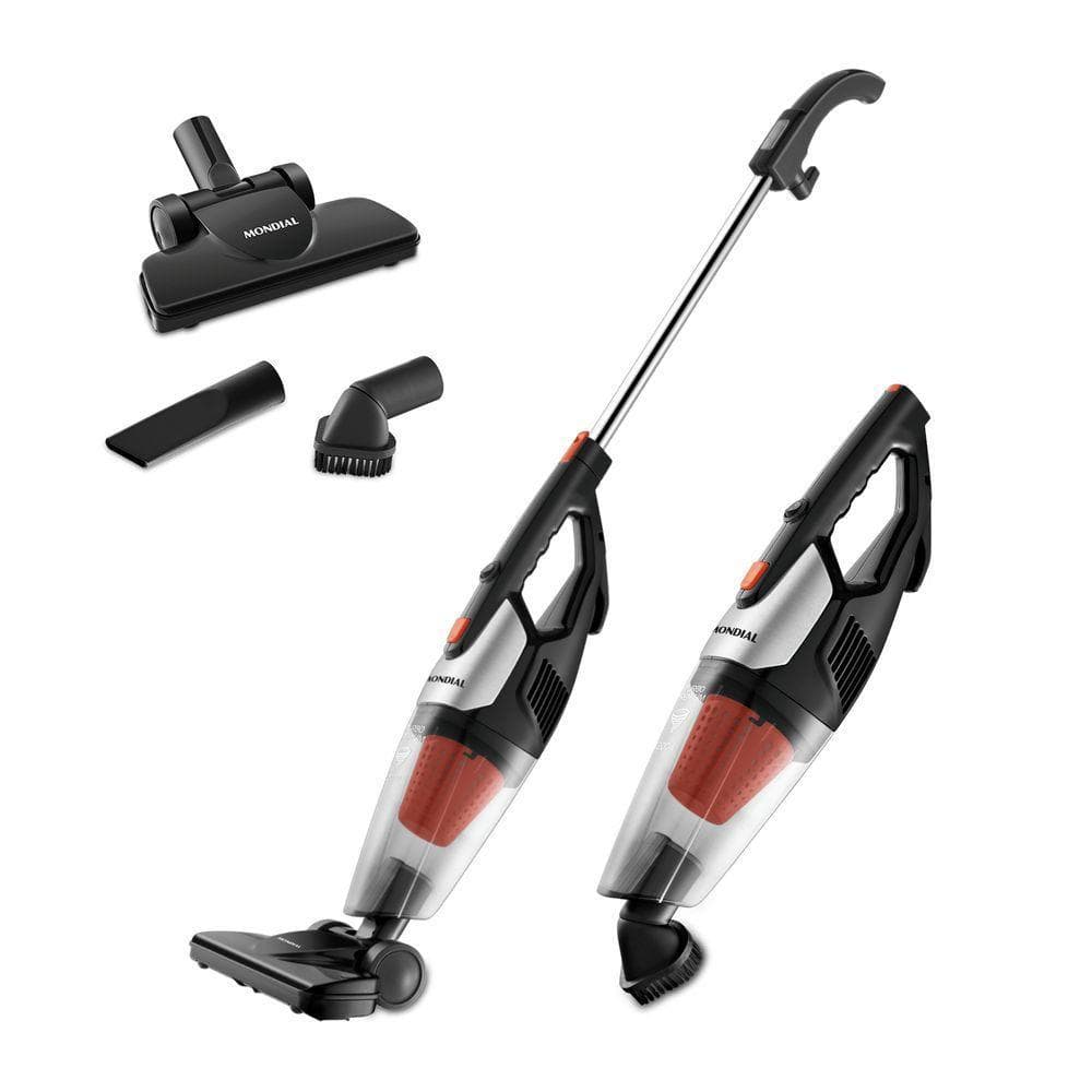 Aspirador de pó portátil Mondial Turbo Premium AP-31 em preto e laranja com acessórios