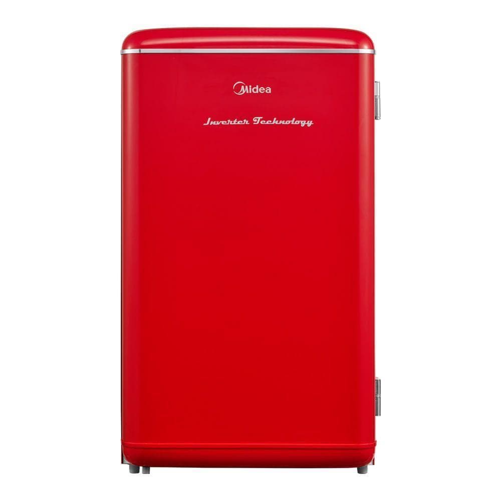 Frigobar retrô vermelho 93L inverter Midea com tecnologia inverter