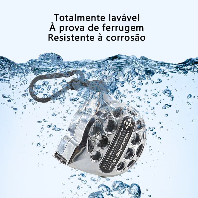 Fita métrica de aço inoxidável à prova d'água e lavável, resistente à ferrugem e corrosão, submersa em água