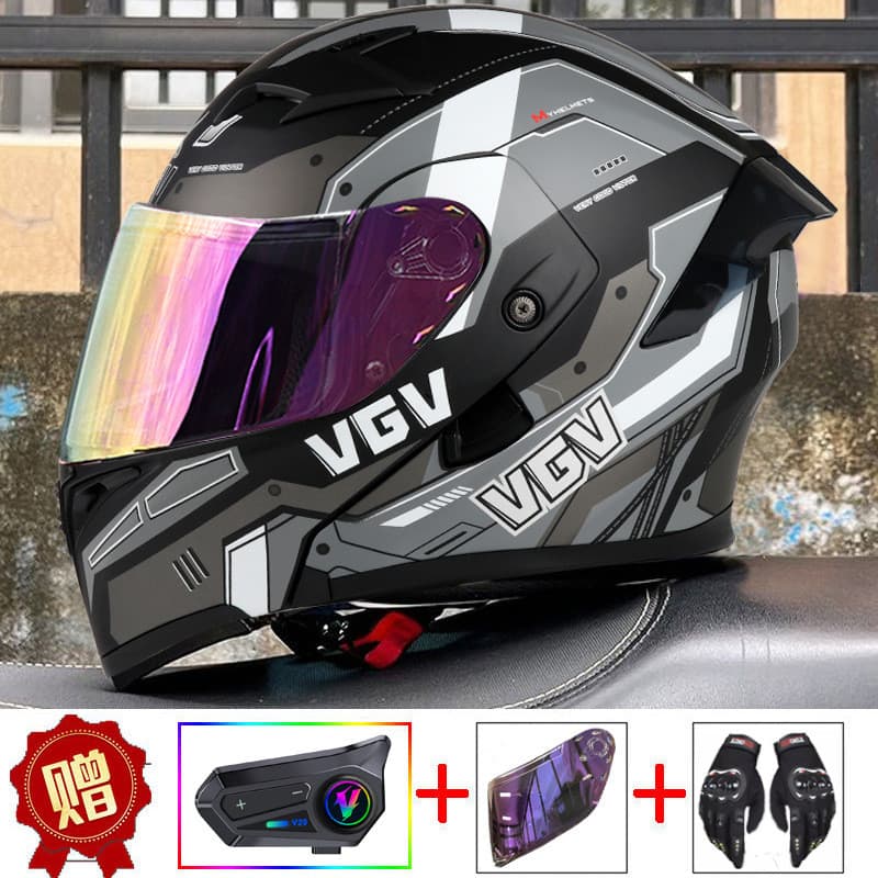 Capacete de Moto Aberto Certificado VVGV3C, Adequado para Todas as Estações no Verão, Capacete de Moto Fresco e Seguro,