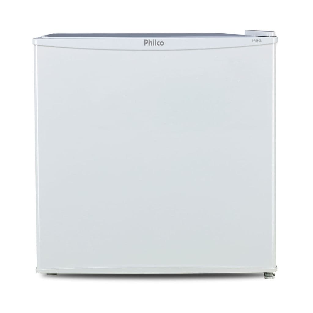 Frigobar Philco PFG50B 45L branco contra fundo branco