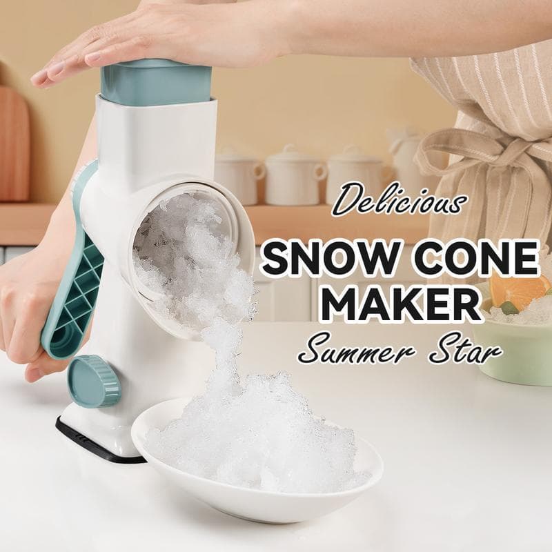 Máquina de Raspar Gelo e Fazer Cone de Neve - Triturador de Gelo Portátil Premium e Máquina de Gelo Raspado, Adapta-se a