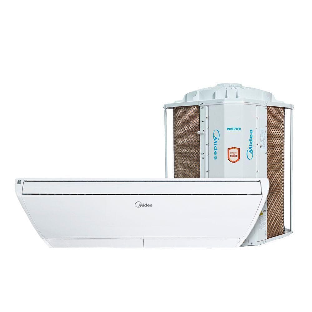 Ar condicionado split de teto Midea Connect 36000 BTUs Frio Inverter 220V branco