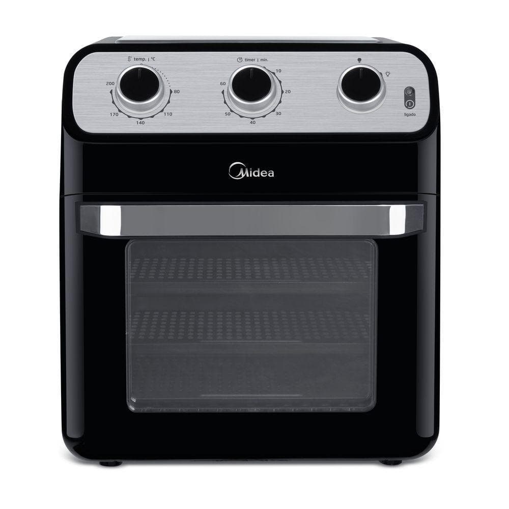 Fritadeira Elétrica Air Fryer Midea Ovenfryer 12L FFA20P Preto 127V
