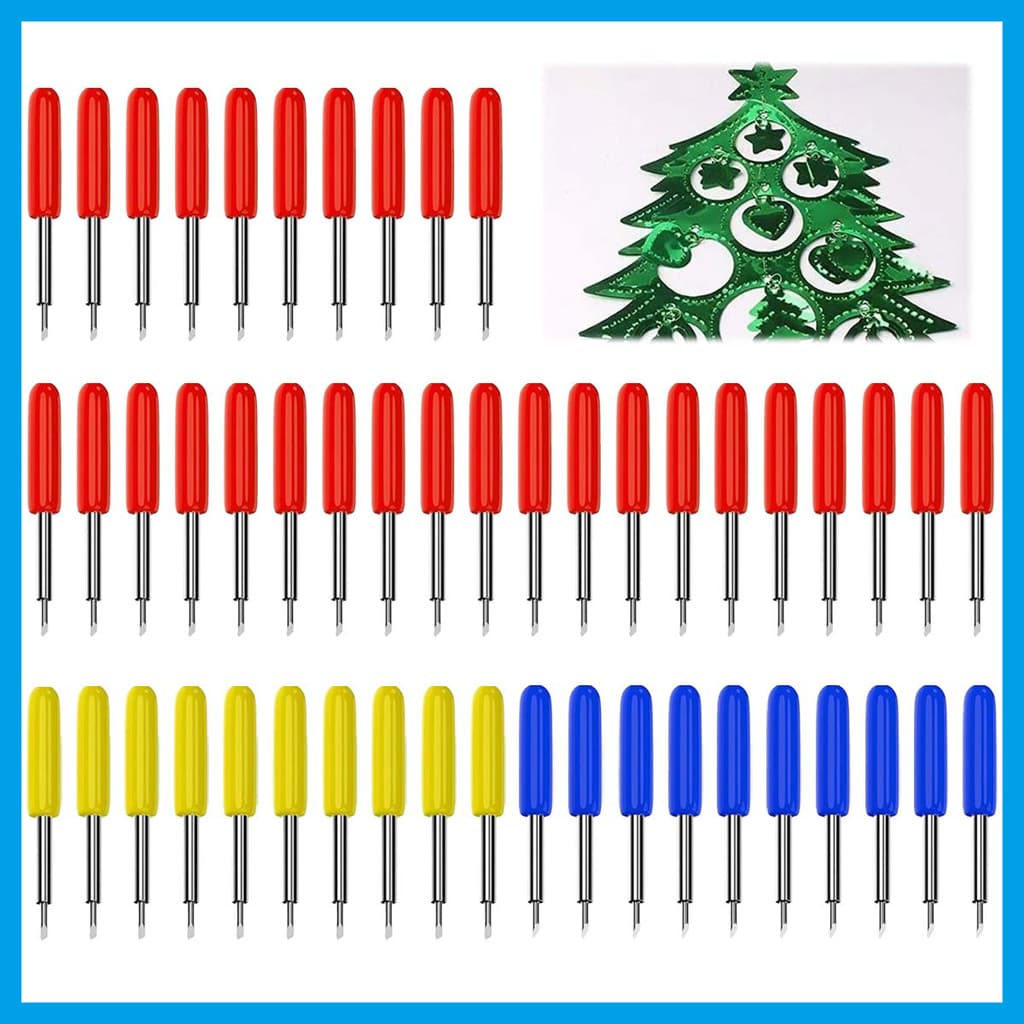 50 peças de reposição de gaveta 10 peças 30°Capa Amarela+30 Peças 45°Capa Vermelha+10 Peças 60°Acessórios de corte para 