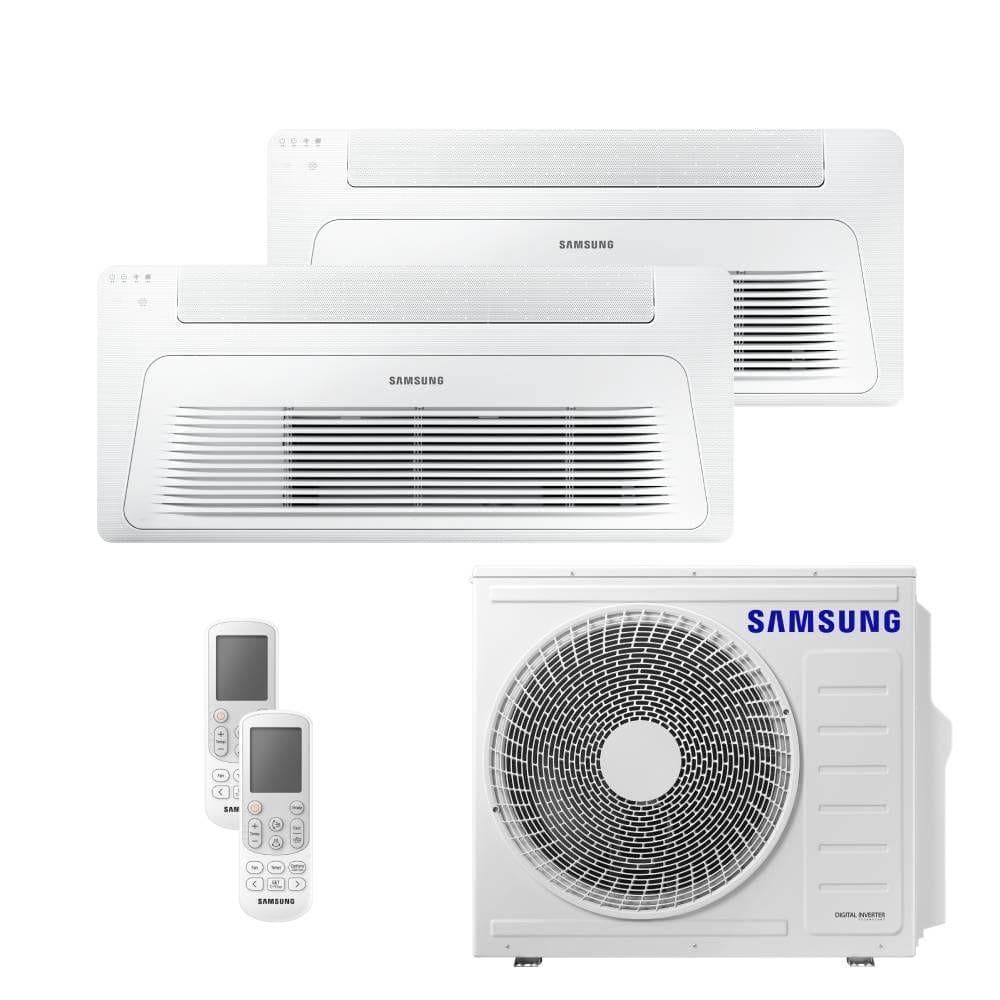 Ar condicionado multi bi split Samsung K7 24000 BTU branco com controles remotos