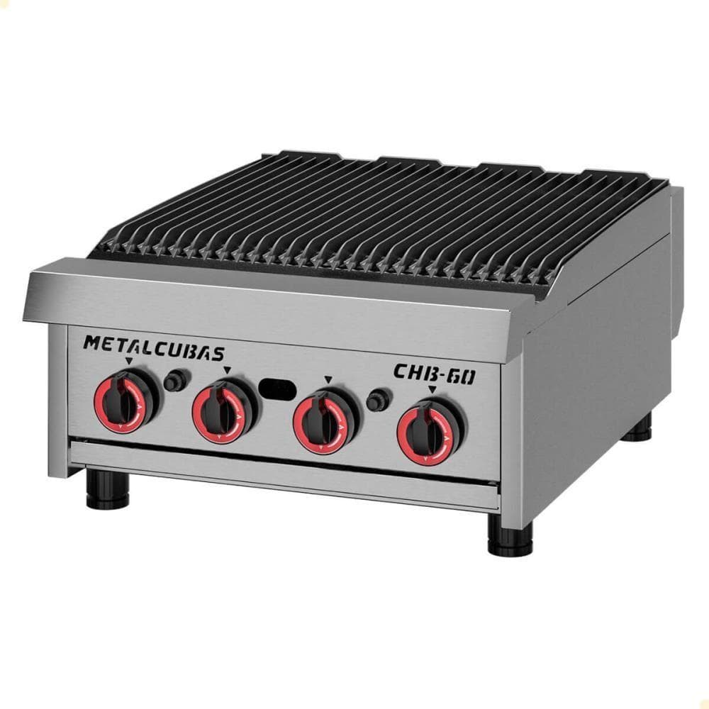 Chapa a gás Char Broiler CHB 60 G2 em aço inoxidável Metalcubas