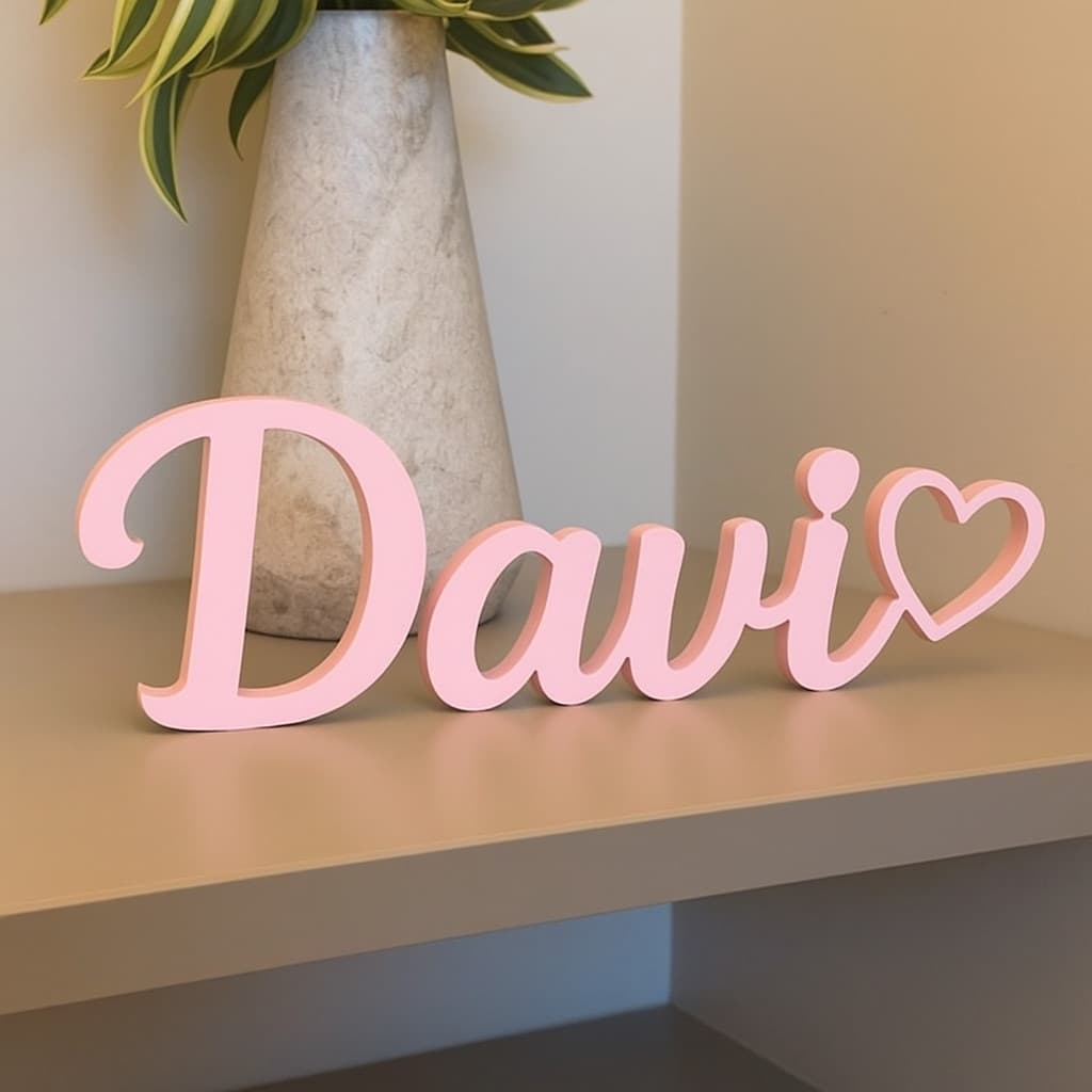 Letreiro Nome  Personalizado Decoração Mesa Aniversário Casamento Chá de Bebê Batizado Infantil