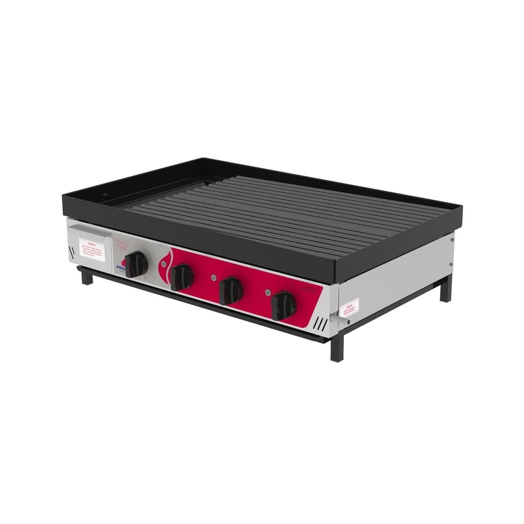 Chapa Char Broiler a Gás PRCB-8000 Inox Progás com grelha em aço inoxidável