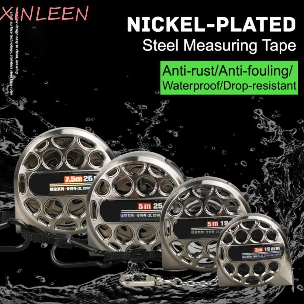 Fita Métrica De Aço XINLEEN , Oca À Prova D'água , Com Travamento Automático 3/5/7.5 M
