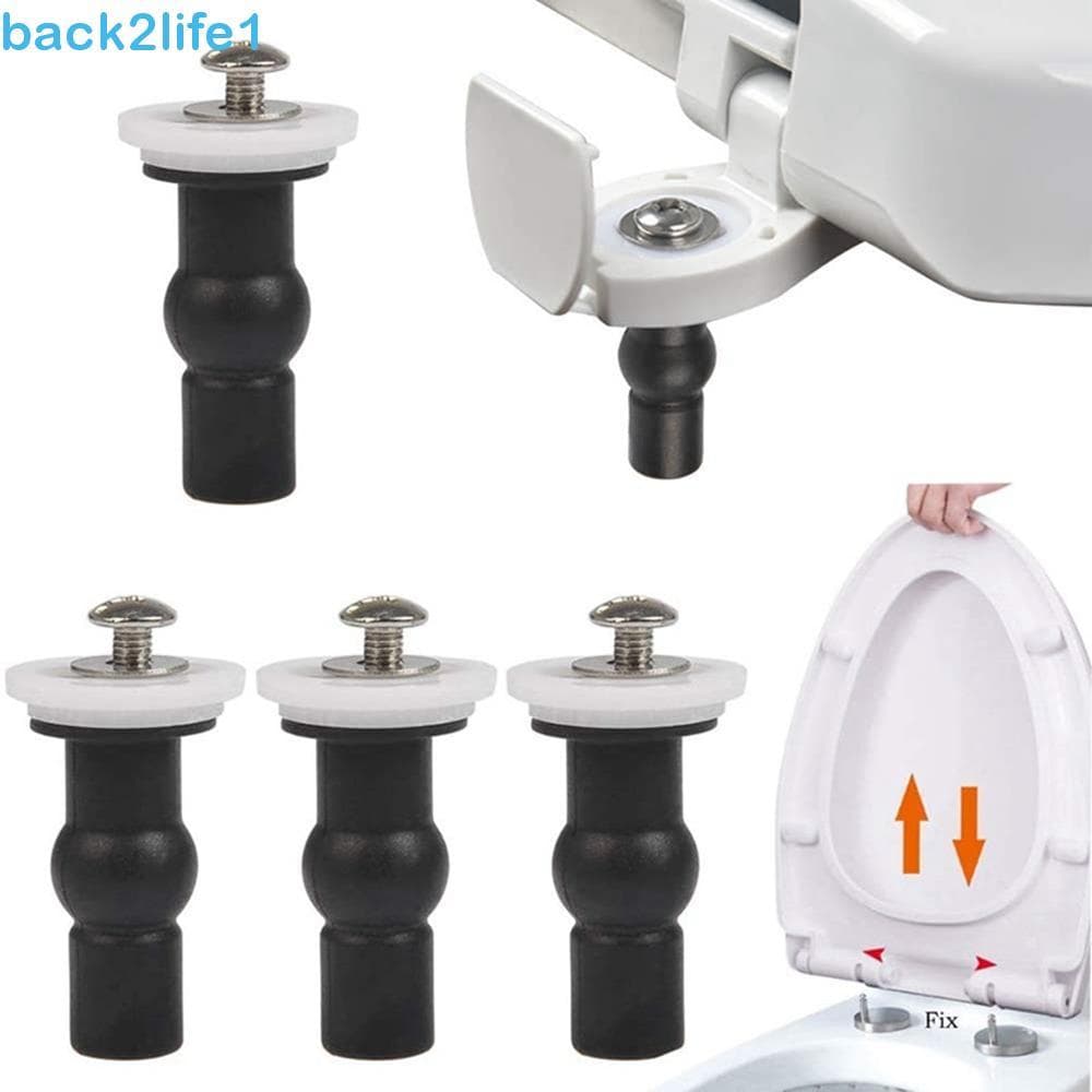 Parafusos para assentos sanitários BACK2LIFE1 com bases de borracha e porcas de fixação