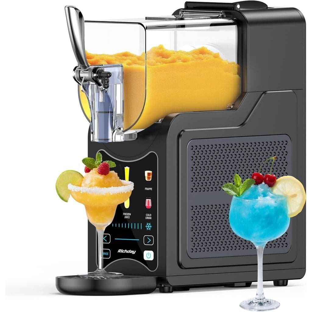 Máquina de Slush Richday com Grande Display LED, Máquina de Sorvete Suave Doméstica, Tecnologia WhisperChill, Máquina