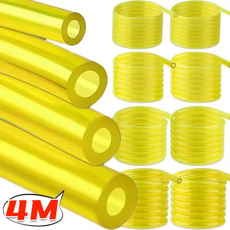 Tubos de linha de combustível amarelo para motosserras e cortadores de grama, embalagem de 10 unidades