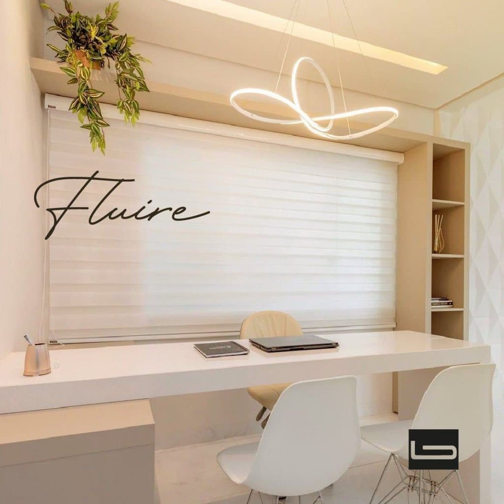 Lustre Pendente Fluire 58x55x24cm 1x30W 3000K 1500 Lúmens Bella Iluminação