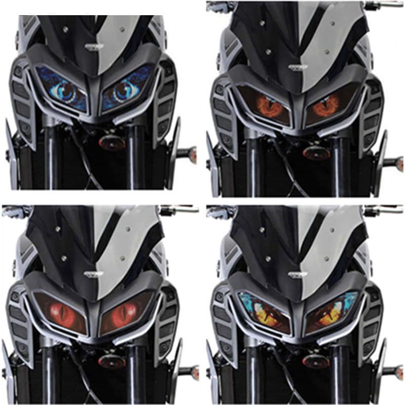 Adequado para adesivo de farol Yamaha, película para farol Yamaha MT-09 2017, película decorativa para farol dianteiro H