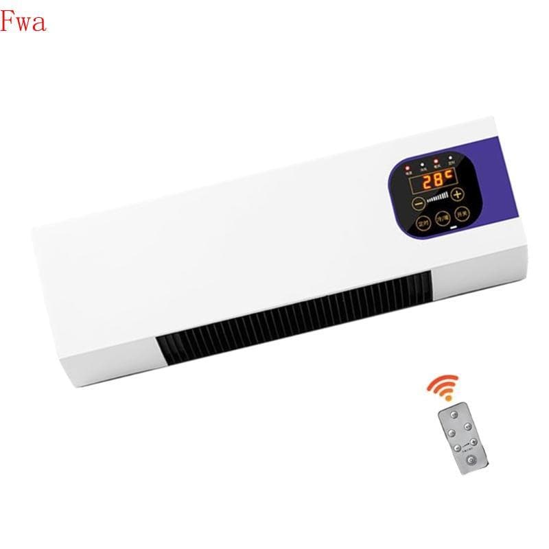 Ar condicionado de parede Fwa branco com controle remoto e display digital