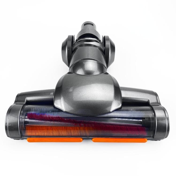 Cabeça de aspirador de piso motorizada para Dyson DC31 DC34 DC35, com cerdas multicoloridas e base em metal cinza.