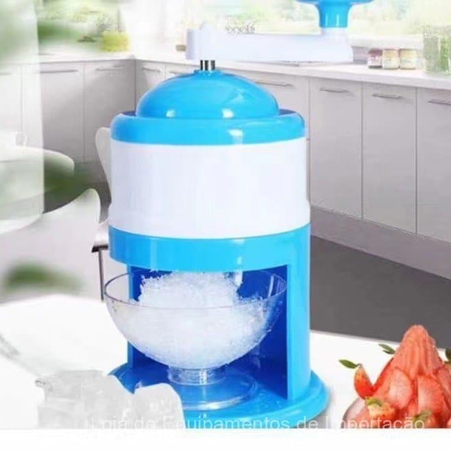 Raspador de Gelo Manual para Smoothie de Frutas, Pequeno Triturador de Gelo Doméstico, Máquina de Gelo Fosco e Areia em