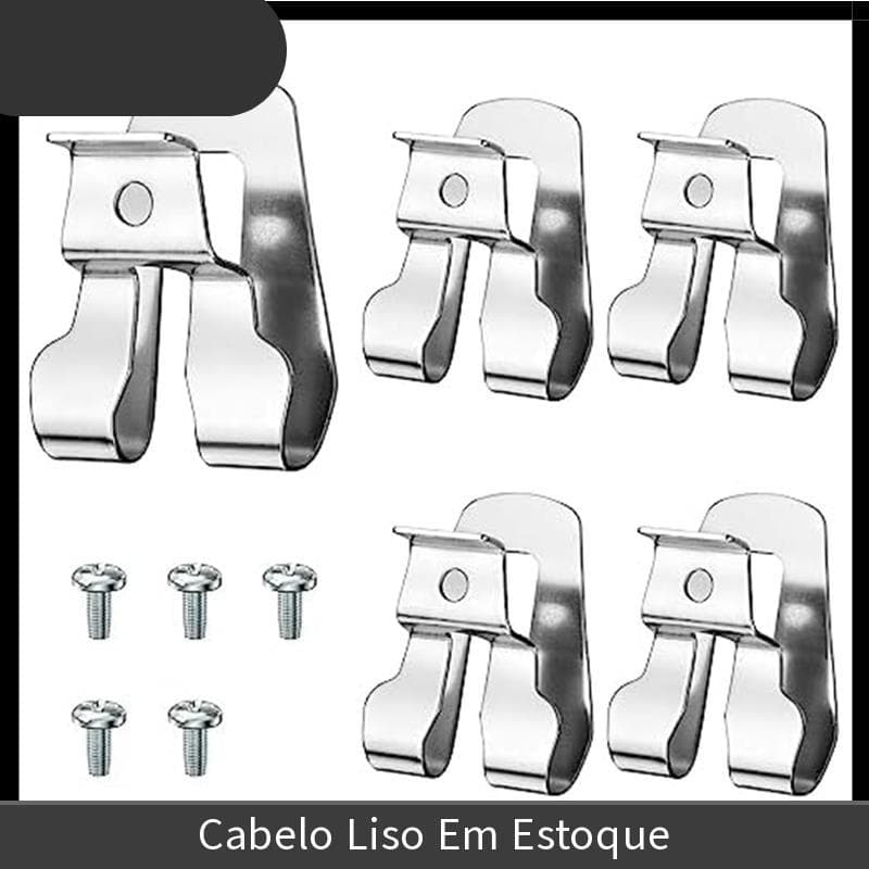 Clipes de cinturão de broca de 5 peças em aço inoxidável com parafusos